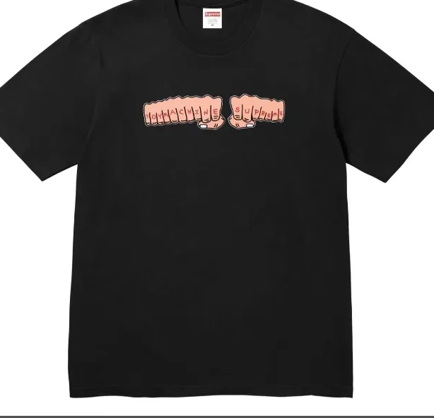 T-shirt and TOY XL S M MACHINE sleeved FIST TEE Fist White 24SS L Black Short 1013